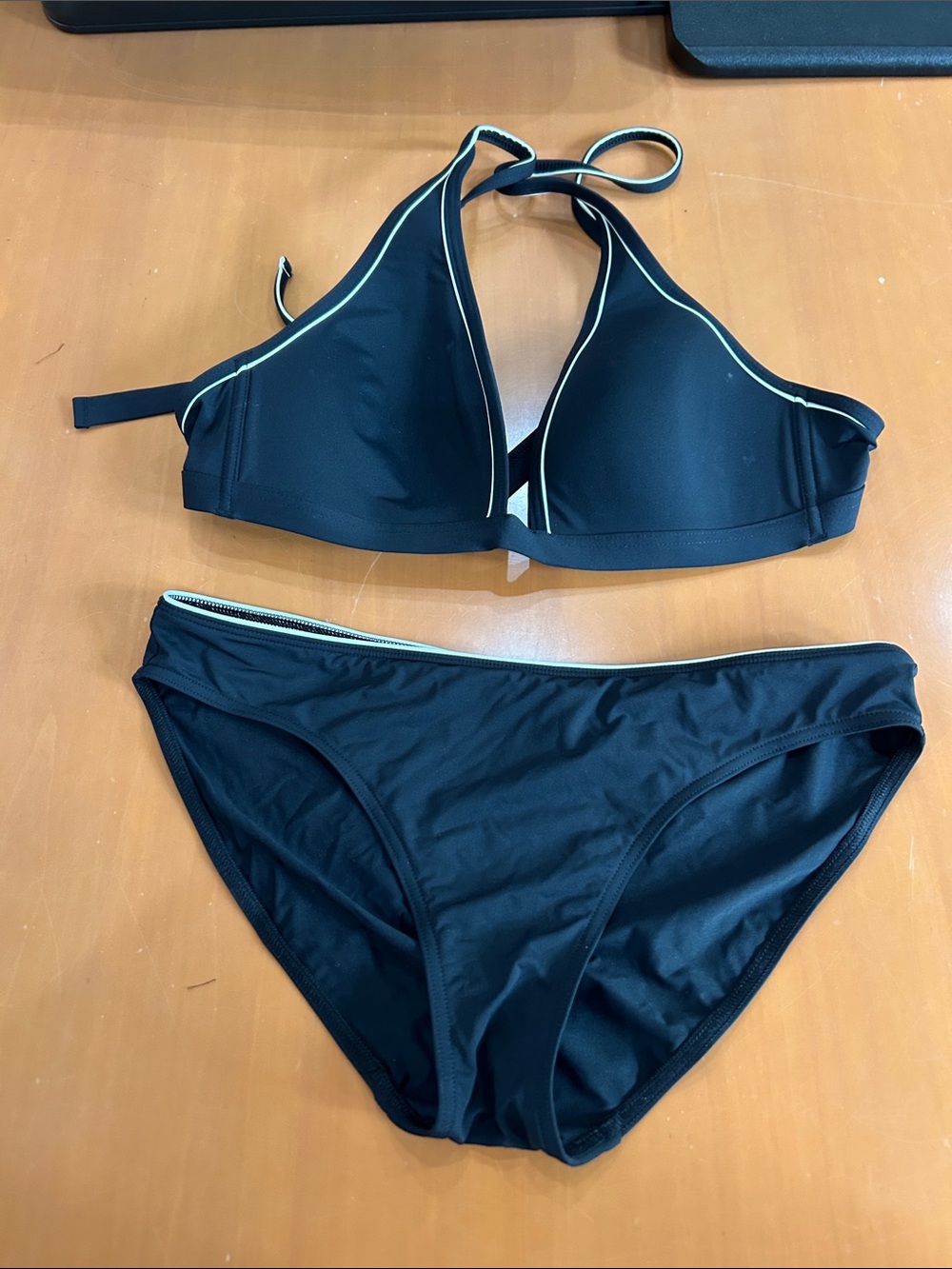 Calvin Klein Black Bikini with Cream Trim
